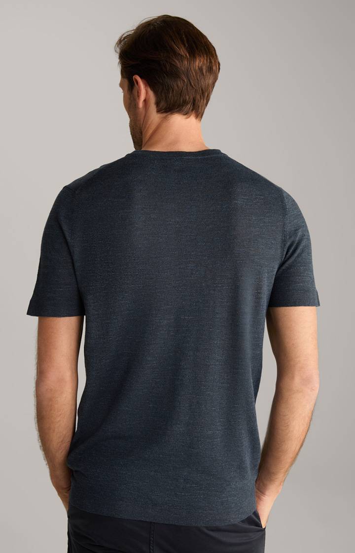 Joop Leinenmix-T-Shirt Maroso in Dunkelblau Bis zu 60% Rabatt