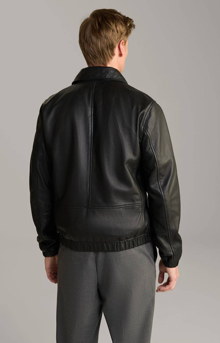 Joop Lederjacke Rock in Schwarz Sonderangebot der Fabrik