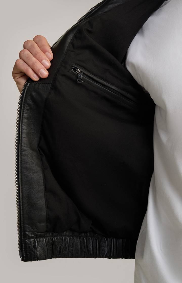 Joop Lederjacke Rock in Schwarz Sonderangebot der Fabrik