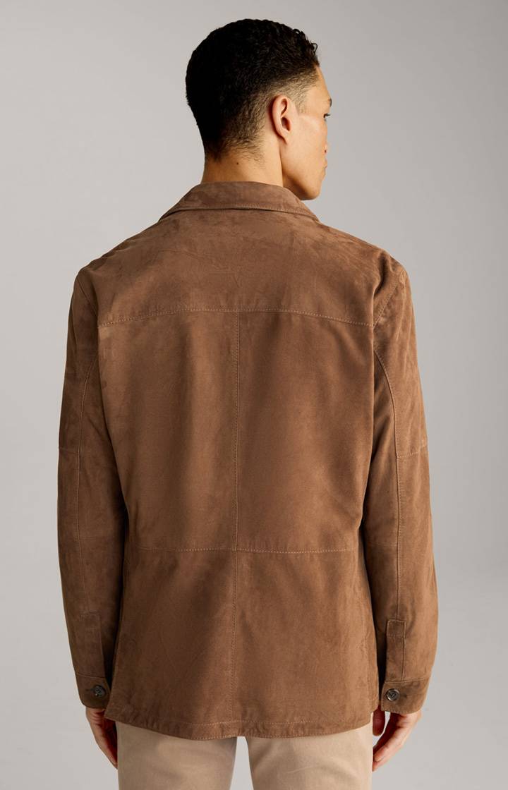 Joop Velours-Lederjacke Zag in Braun Lagerräumung