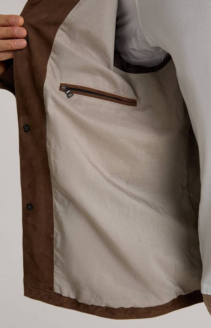 Joop Velours-Lederjacke Zag in Braun Lagerräumung