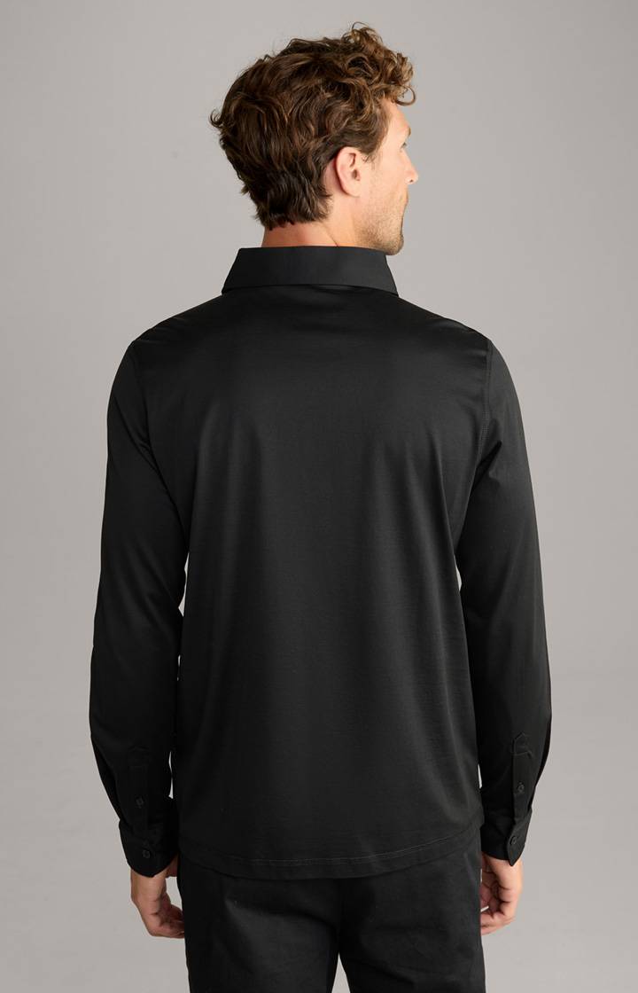 Joop Langarm-Poloshirt Baldwin in Schwarz im Angebot