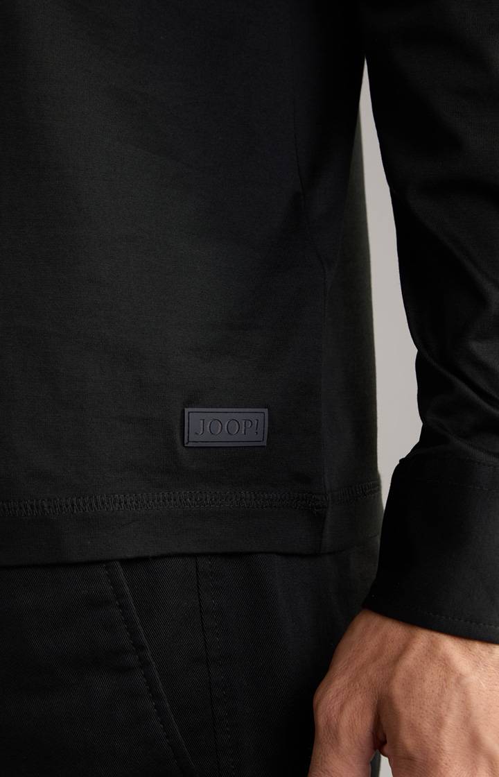 Joop Langarm-Poloshirt Baldwin in Schwarz im Angebot
