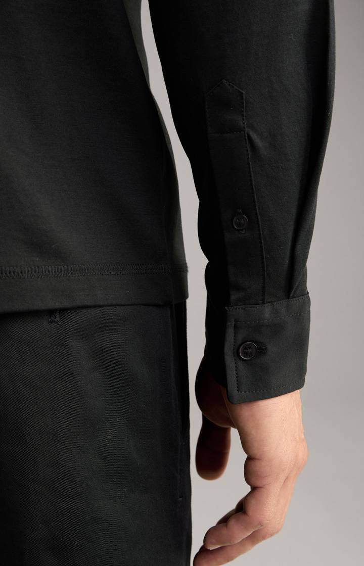 Joop Langarm-Poloshirt Baldwin in Schwarz im Angebot