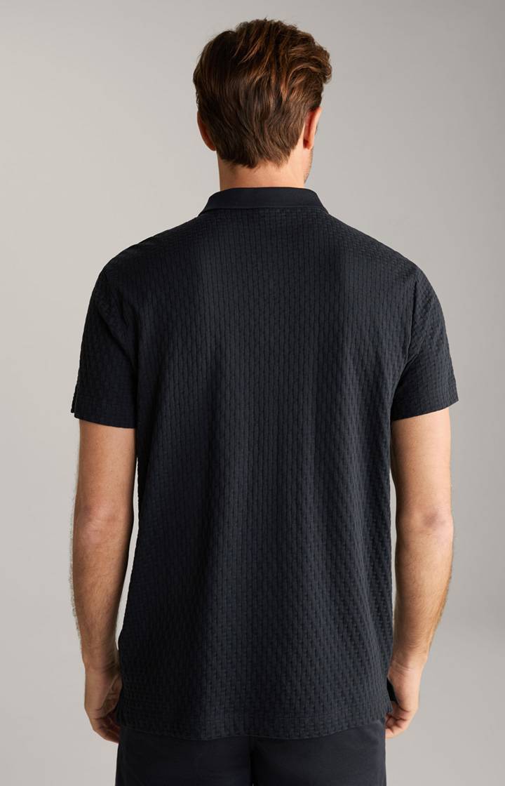 Joop Poloshirt Boris in Navy strukturiert Günstiger Verkauf