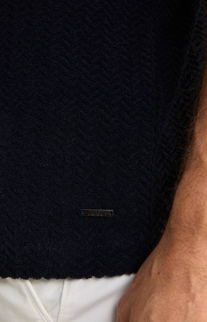 Joop Frottee-Polohemd Piero in Navy strukturiert Blitzverkäufe