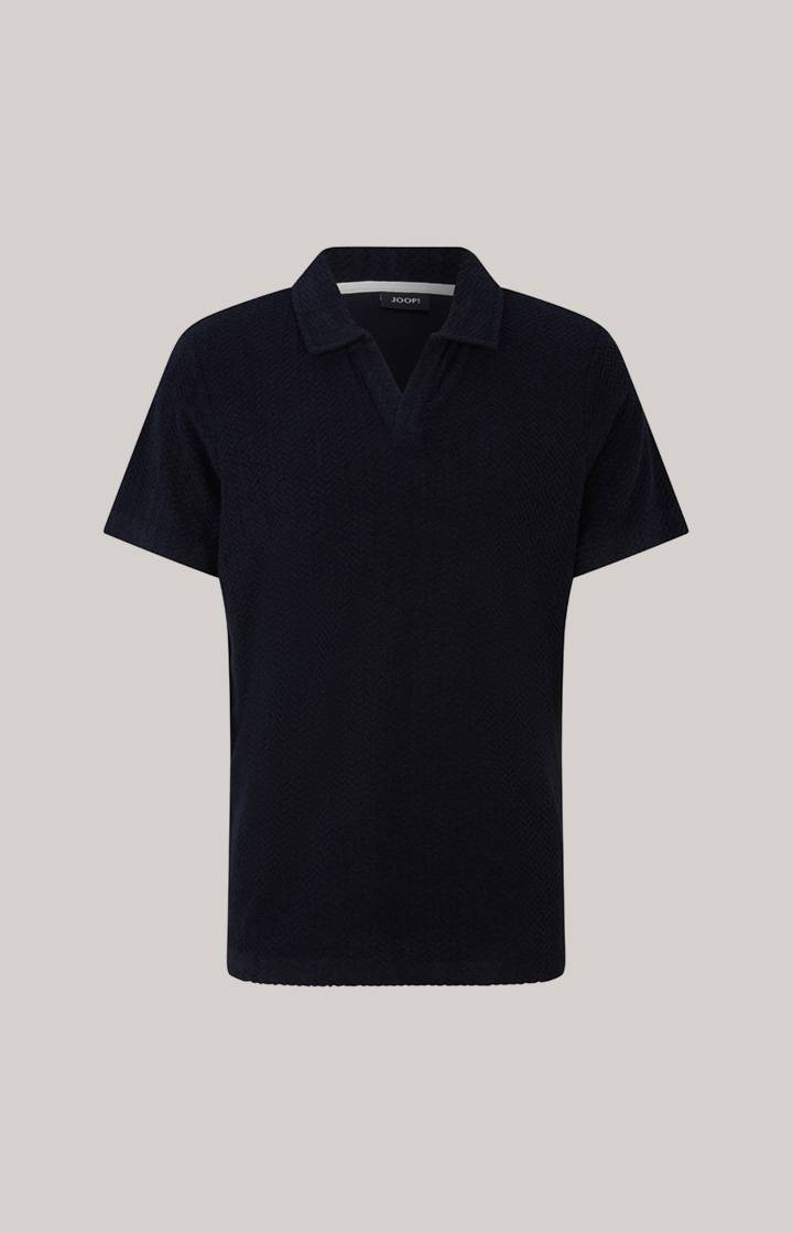 Joop Frottee-Polohemd Piero in Navy strukturiert Blitzverkäufe