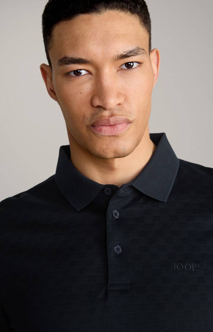 Joop Poloshirt Pacey in Schwarz strukturiert Fabrikpreis