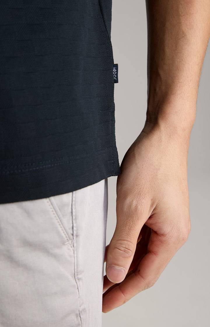Joop Poloshirt Pacey in Schwarz strukturiert Fabrikpreis