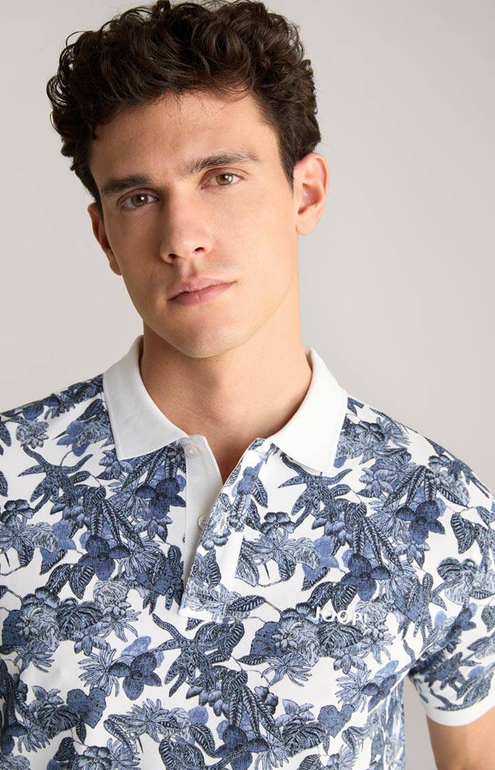 Joop Poloshirt Perez in Blau/Weiß gemustert Valentinstagsangebot