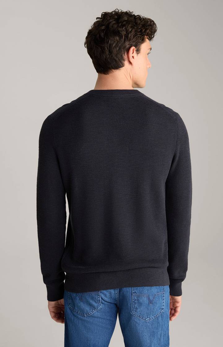 Joop Strickpullover Henley in Navy Blitzangebot