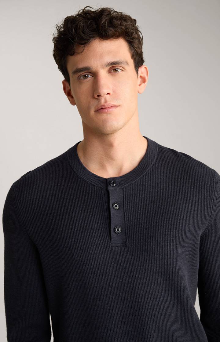 Joop Strickpullover Henley in Navy Blitzangebot