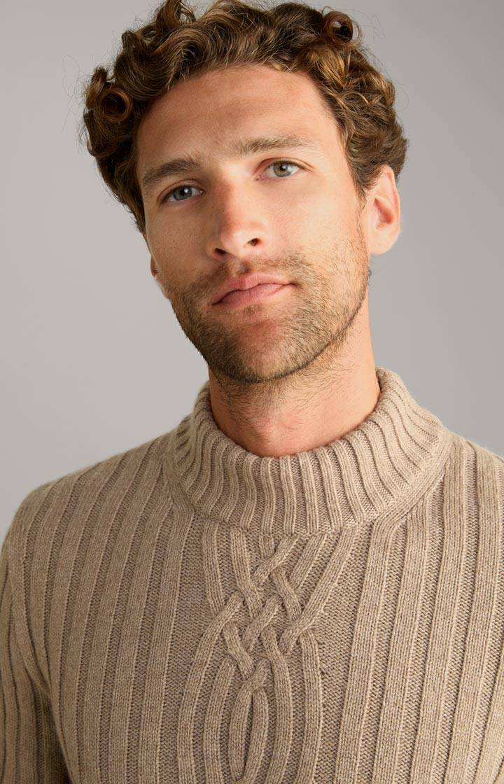 Joop Cashmere-Mix-Pullover Brianor in Hellbraun VIP-Rabatte