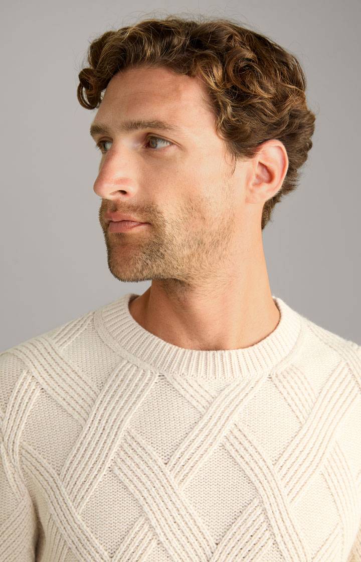 Joop Cashmere-Mix-Pullover Diamondo in Beige Wochenangebot