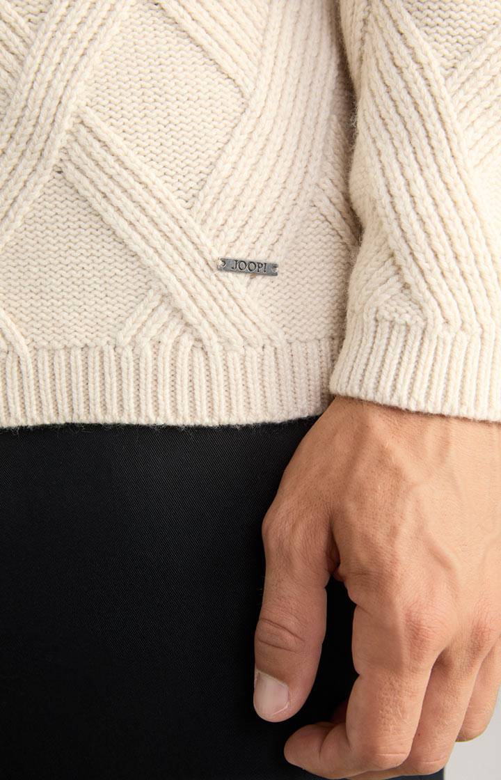 Joop Cashmere-Mix-Pullover Diamondo in Beige Wochenangebot