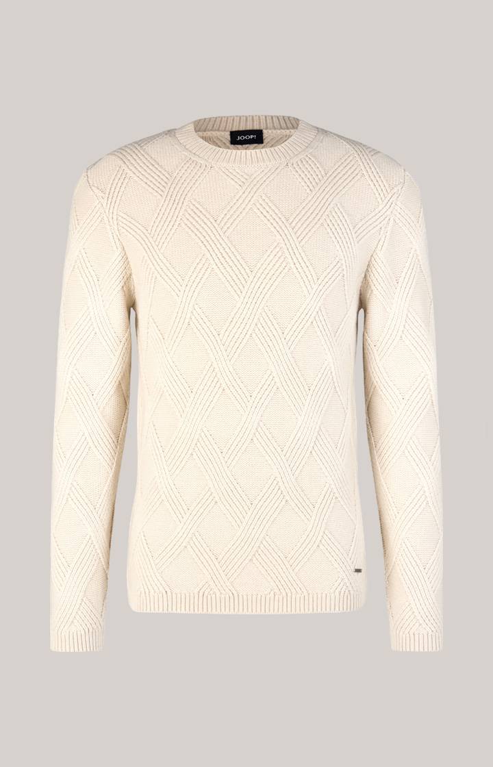 Joop Cashmere-Mix-Pullover Diamondo in Beige Wochenangebot