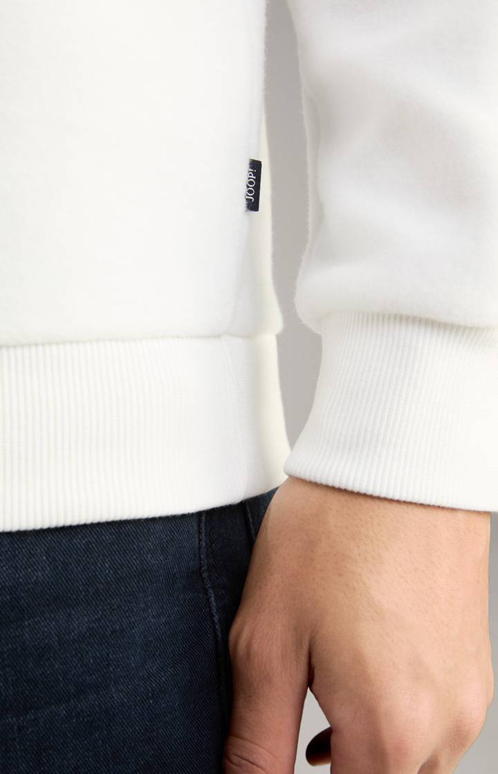 Joop Fleece-Sweatshirt Amadeo in Offwhite Bis zu 60% Rabatt