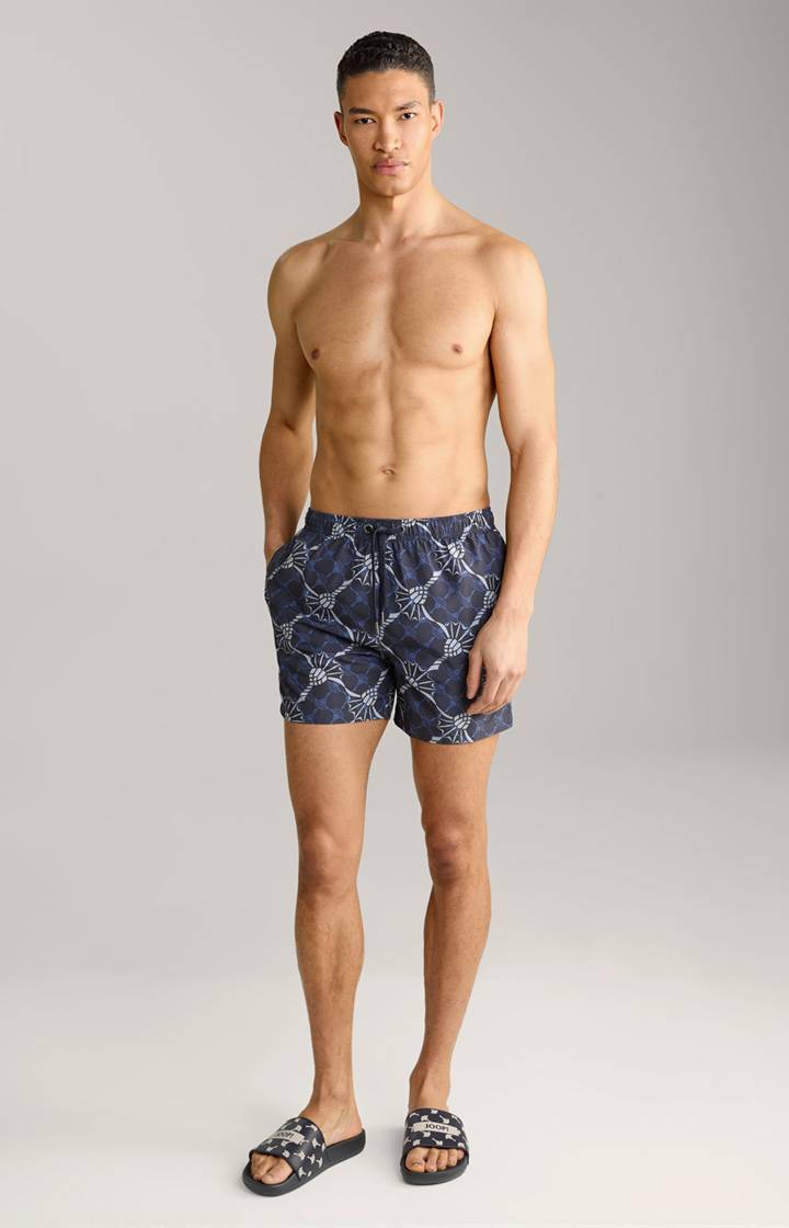 Joop Cornflower-Badeshorts Babados in Navy/Azur/Hellgrau zollfrei