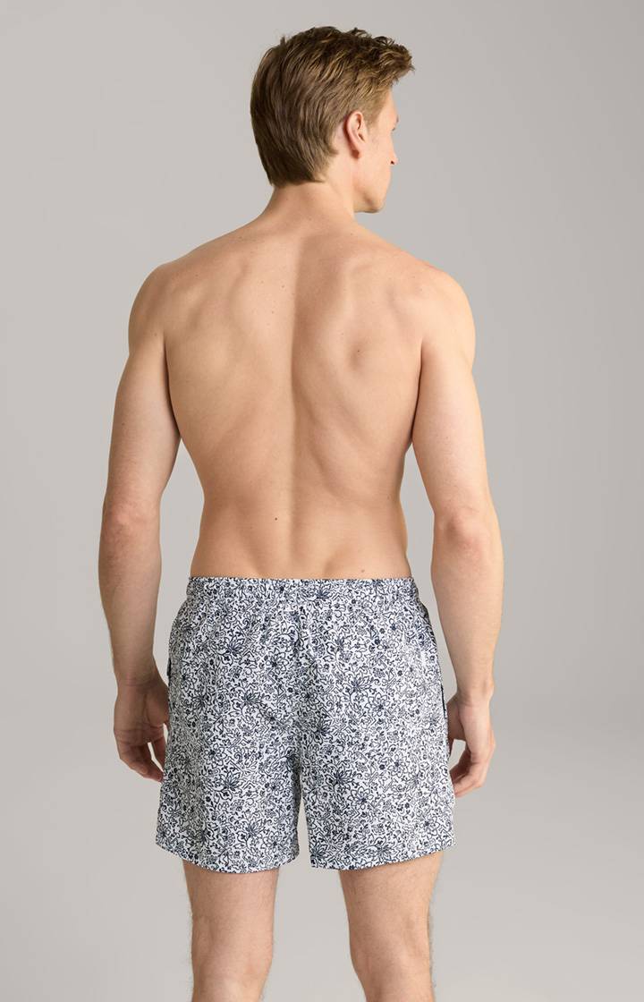 Joop Badeshorts Palolem Beach in Weiß/Blau gemustert Fabrik Onlineshop
