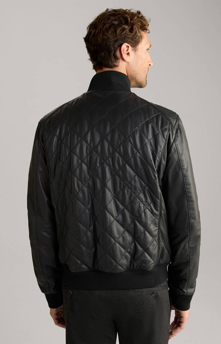 Joop Leder-Blouson Tobos in Schwarz Clearance-Verkauf