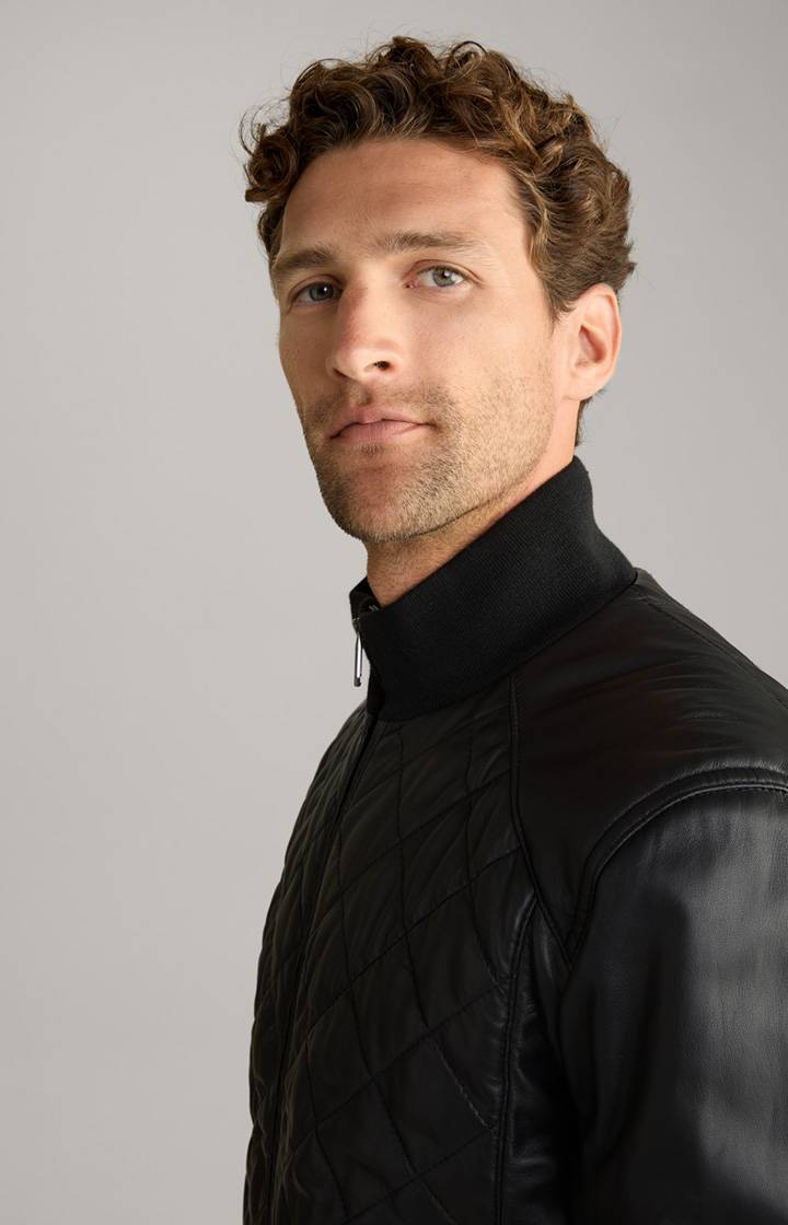Joop Leder-Blouson Tobos in Schwarz Clearance-Verkauf