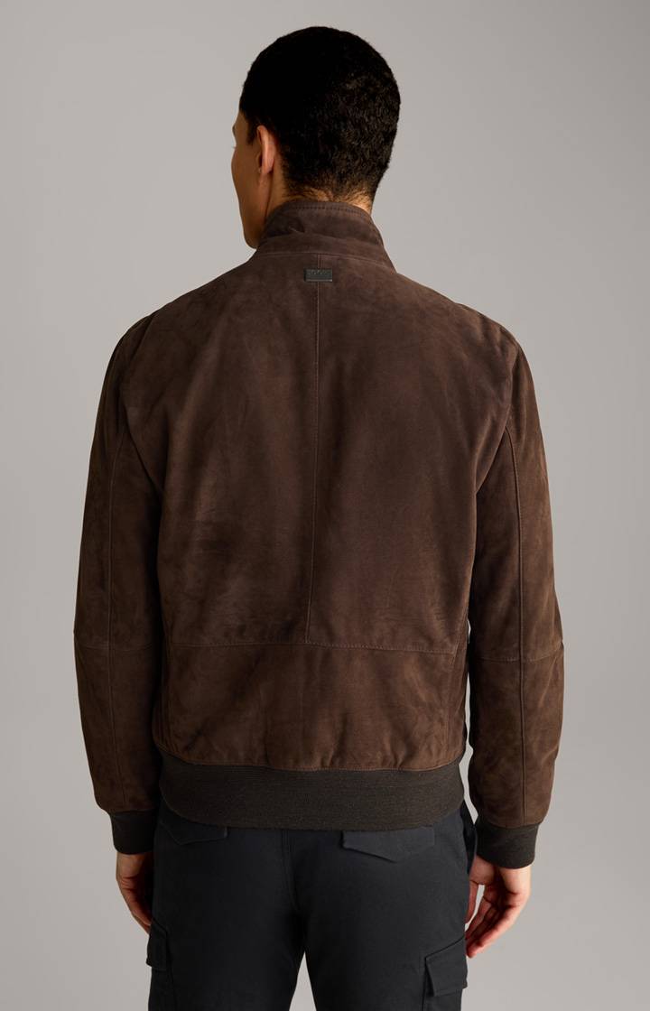 Joop Veloursleder-Blouson Cros in Dunkelbraun Kostenloser Versand international