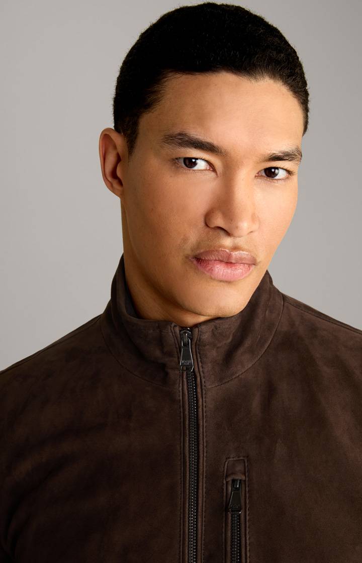 Joop Veloursleder-Blouson Cros in Dunkelbraun Kostenloser Versand international