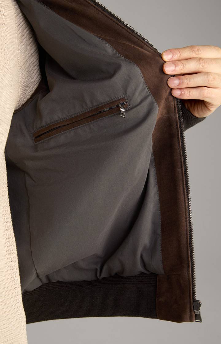 Joop Veloursleder-Blouson Cros in Dunkelbraun Kostenloser Versand international