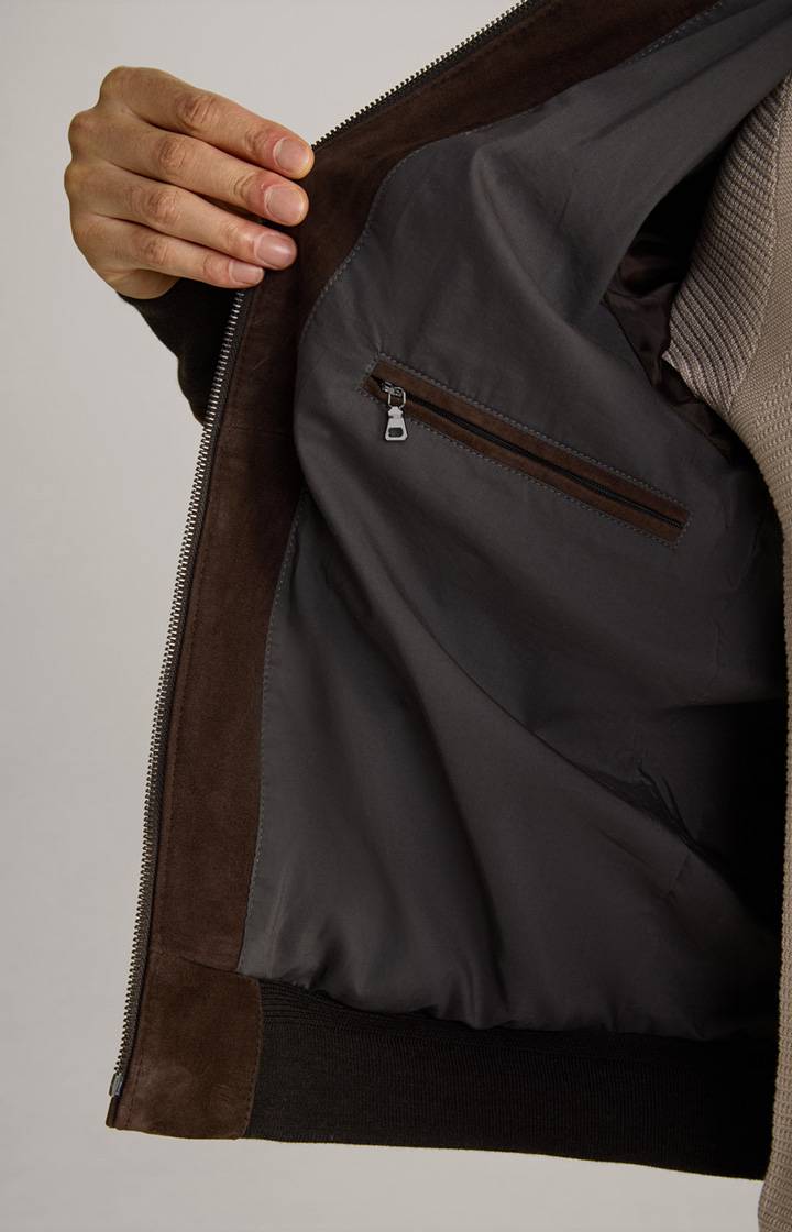 Joop Veloursleder-Blouson Cros in Dunkelbraun Kostenloser Versand international