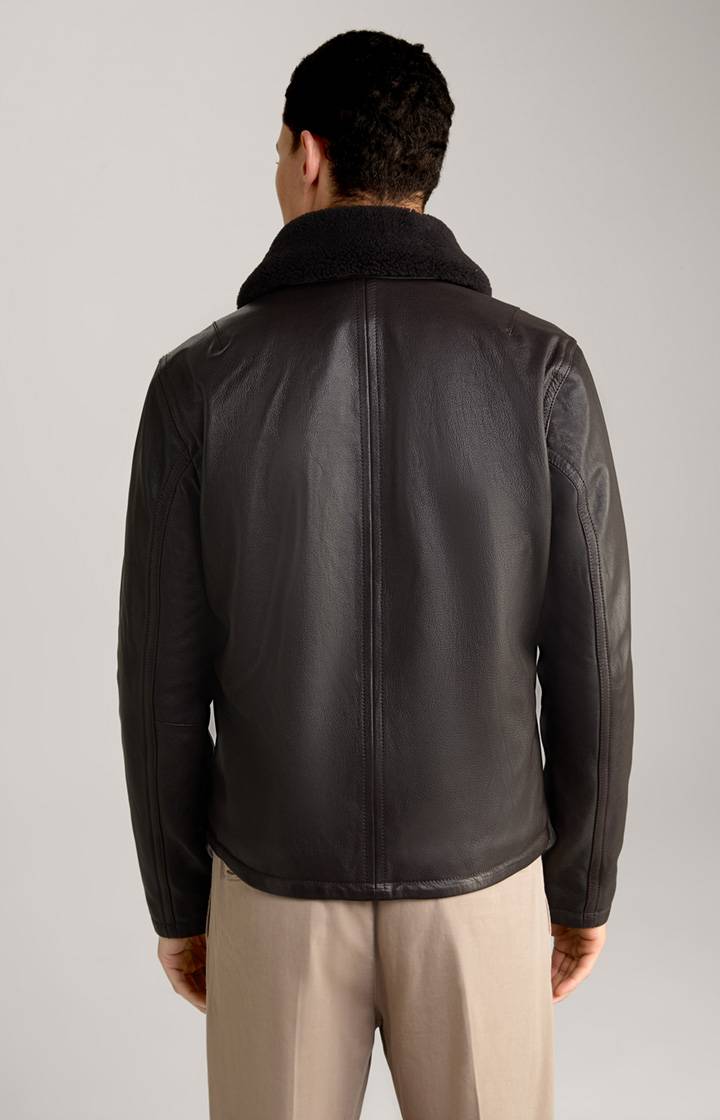 Joop Lederjacke Mesh in Dunkelbraun Begrenzt auf 3 Tage