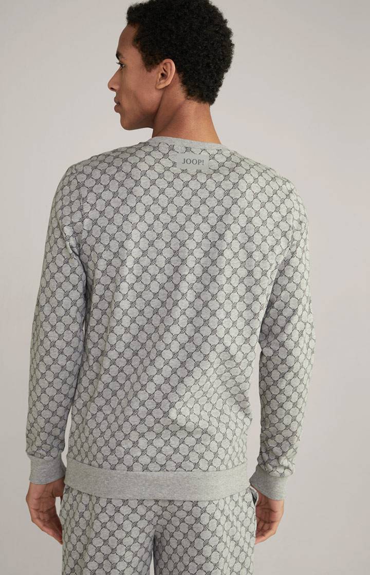 Joop Loungewear Sweatshirt in Hellgrau Melange gemustert Angebote