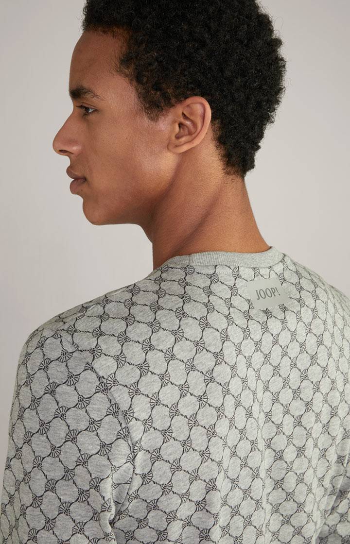 Joop Loungewear Sweatshirt in Hellgrau Melange gemustert Angebote