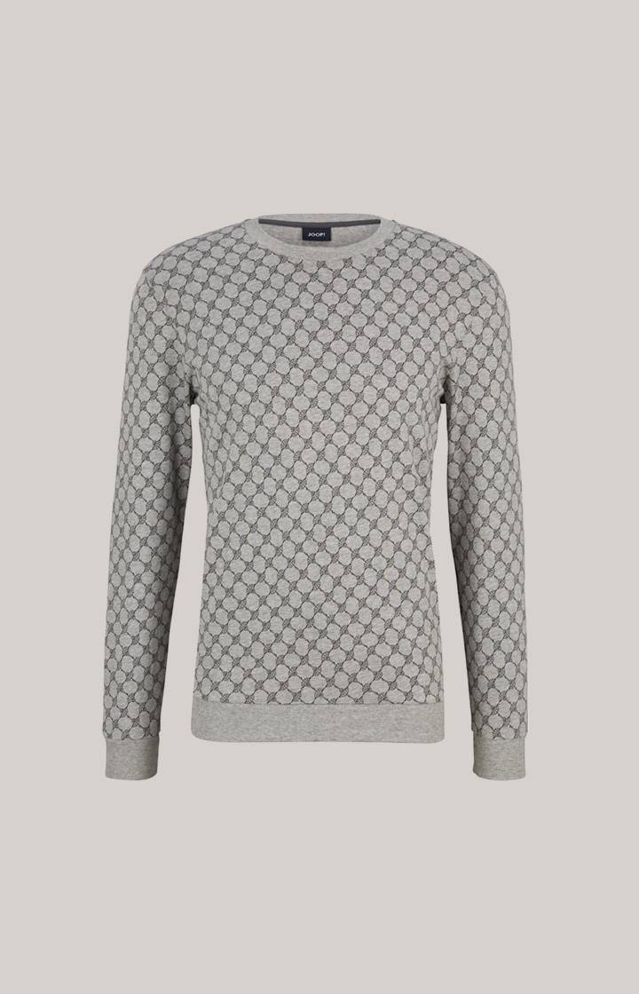 Joop Loungewear Sweatshirt in Hellgrau Melange gemustert Angebote