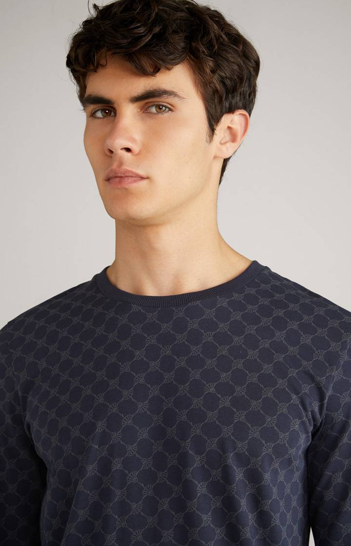 Joop Cornflower Loungewear Longsleeve in Navy gemustert Fabrik Onlineshop