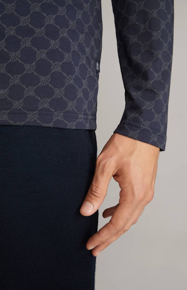 Joop Cornflower Loungewear Longsleeve in Navy gemustert Fabrik Onlineshop