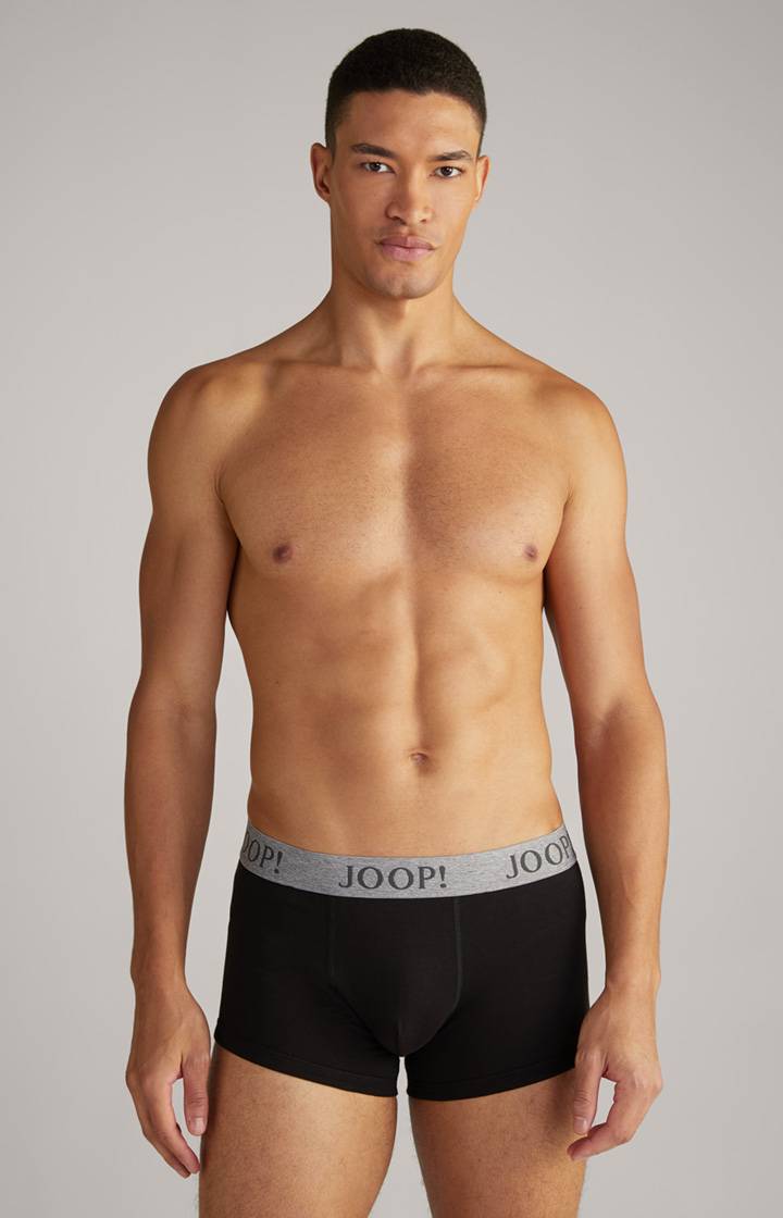 Joop 3er-Pack Fine Cotton Stretch Boxer in Schwarz/Dunkelgrau meliert Exklusivangebot