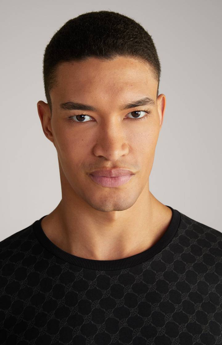 Joop Loungewear Longsleeve in Schwarz gemustert Saisonschlussverkauf