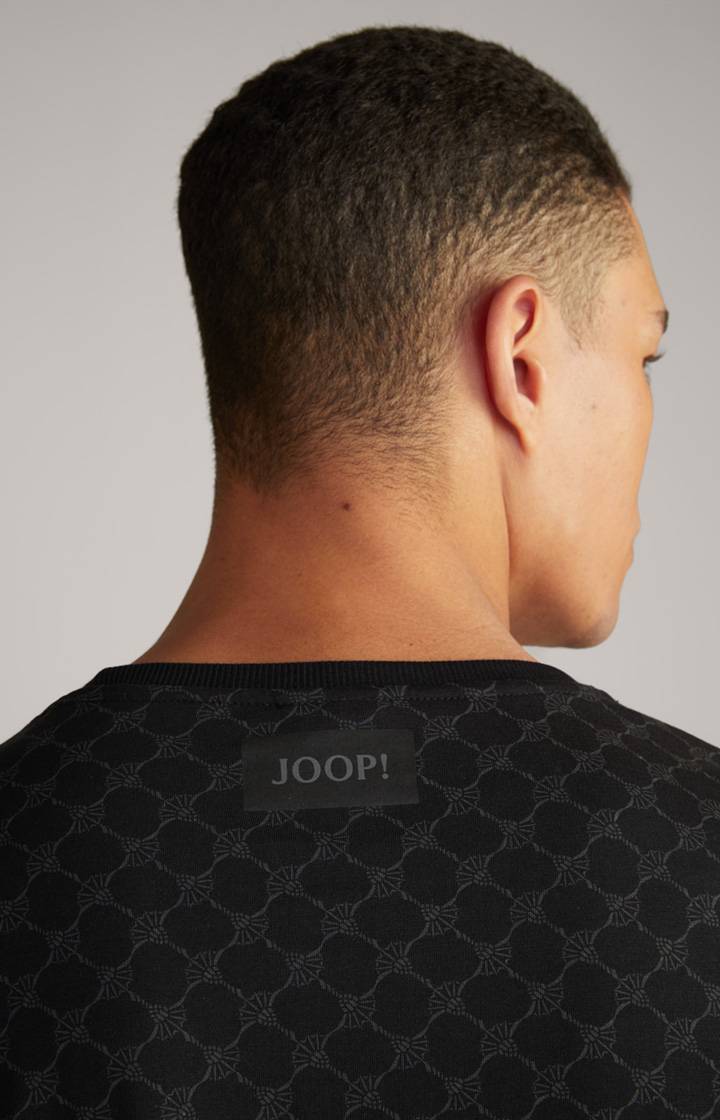 Joop Loungewear Longsleeve in Schwarz gemustert Saisonschlussverkauf