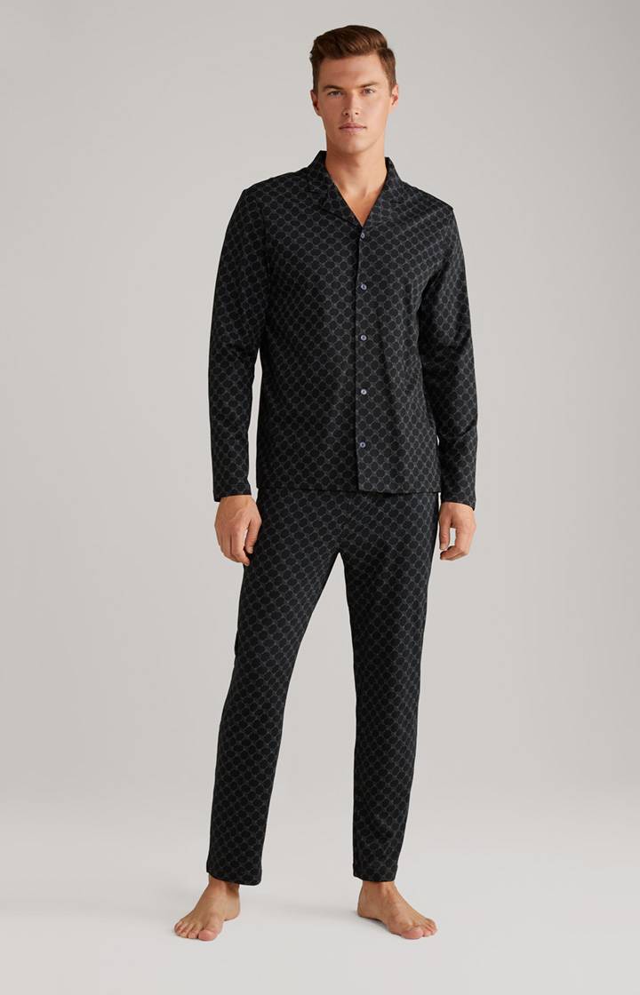 Joop Cornflower Baumwoll-Pyjama in Schwarz