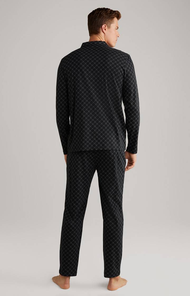 Joop Cornflower Baumwoll-Pyjama in Schwarz Weihnachtsangebot