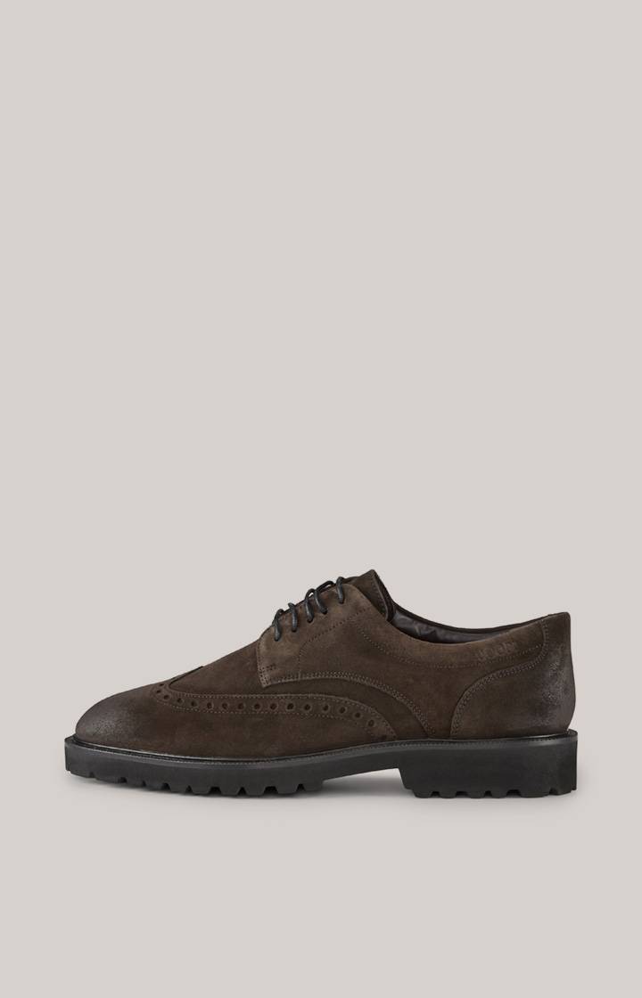 Joop Brogue Lace-up Velluto New Danilo in Dunkelbraun Begrenztes Angebot