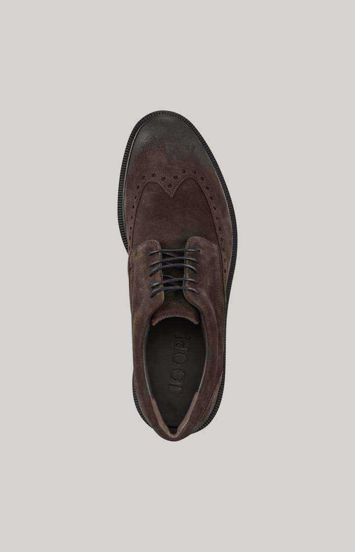 Joop Brogue Lace-up Velluto New Danilo in Dunkelbraun Begrenztes Angebot