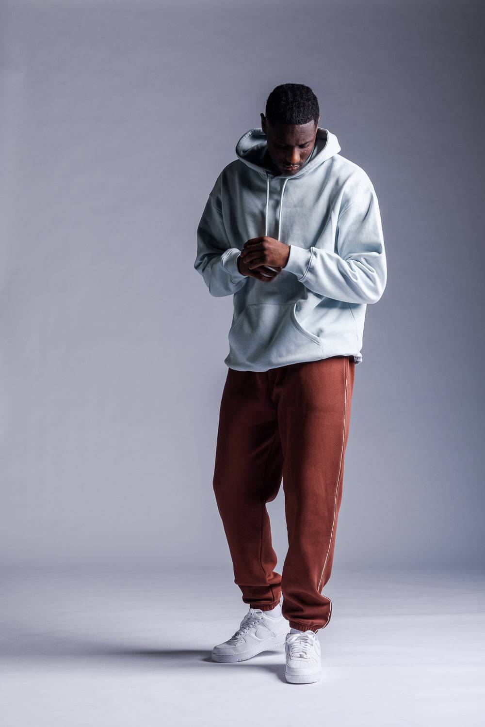 Karo Kauer Hoodie Ice Blue Preisnachlass