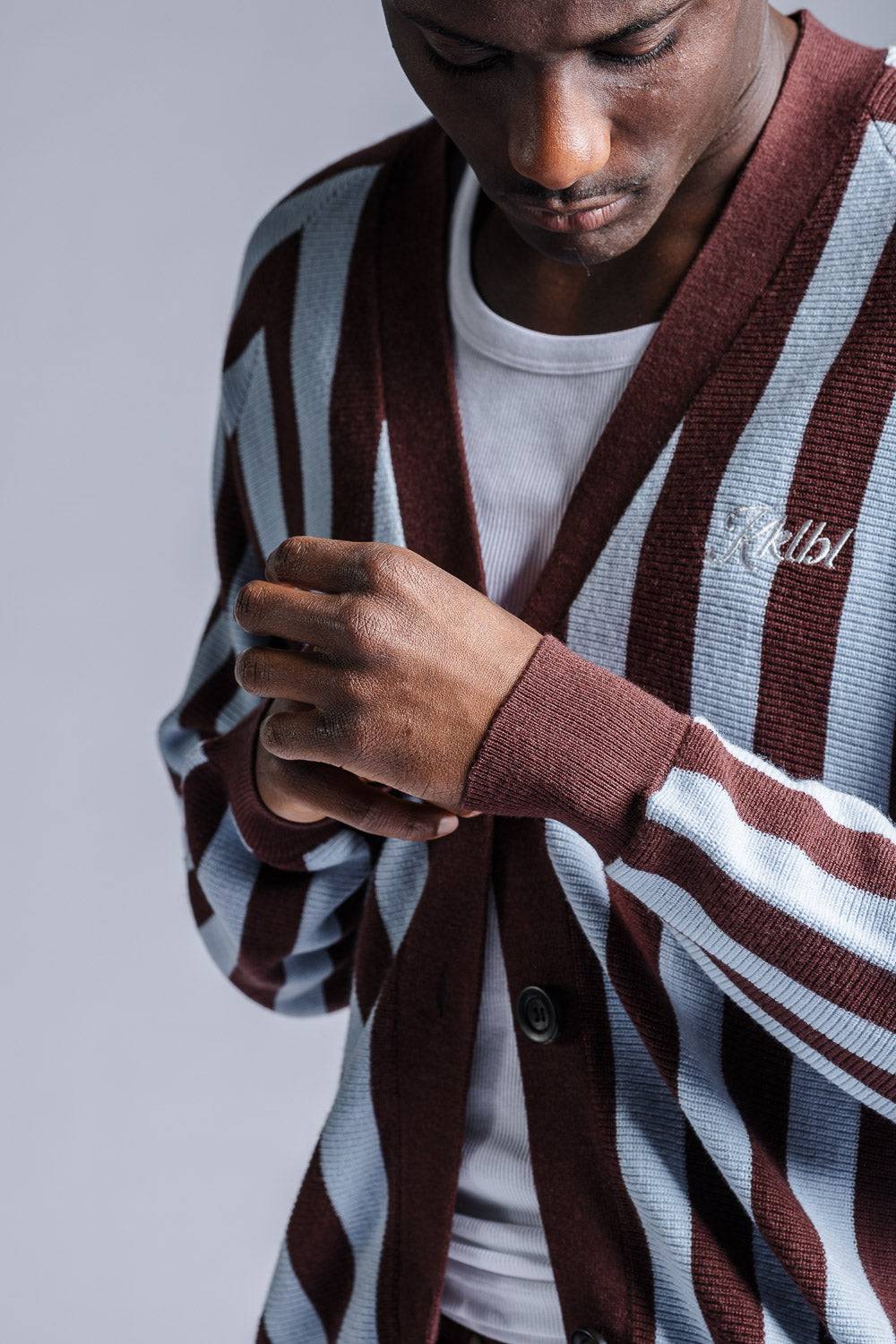 Karo Kauer Knit Cardigan Stripes Black Friday