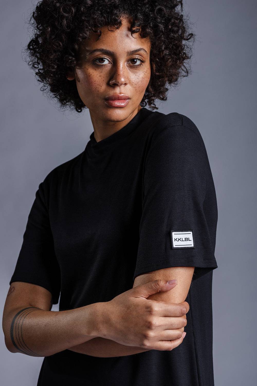Karo Kauer Jersey Rib Dress Shortsleeve Kostenlose Rückgabe