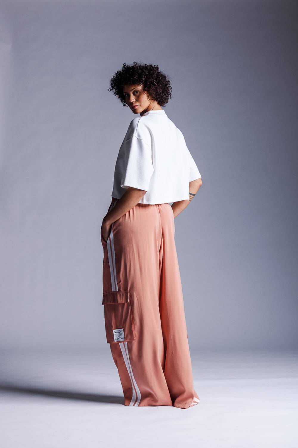 Karo Kauer Wide Leg Pants Rosewood Sonderangebot der Fabrik