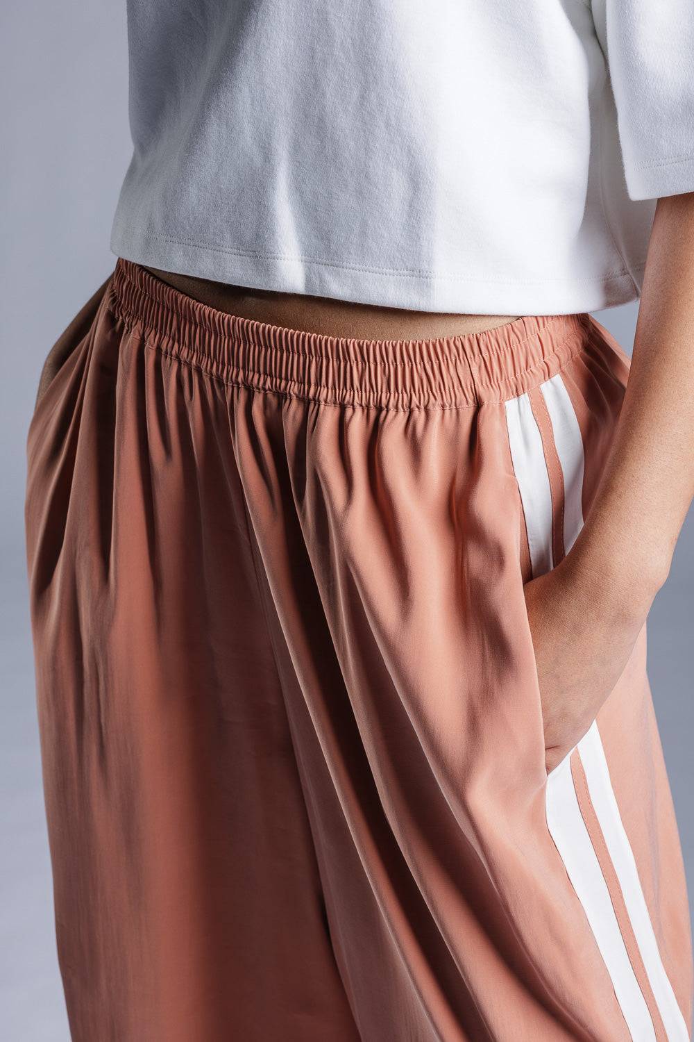 Karo Kauer Wide Leg Pants Rosewood Sonderangebot der Fabrik