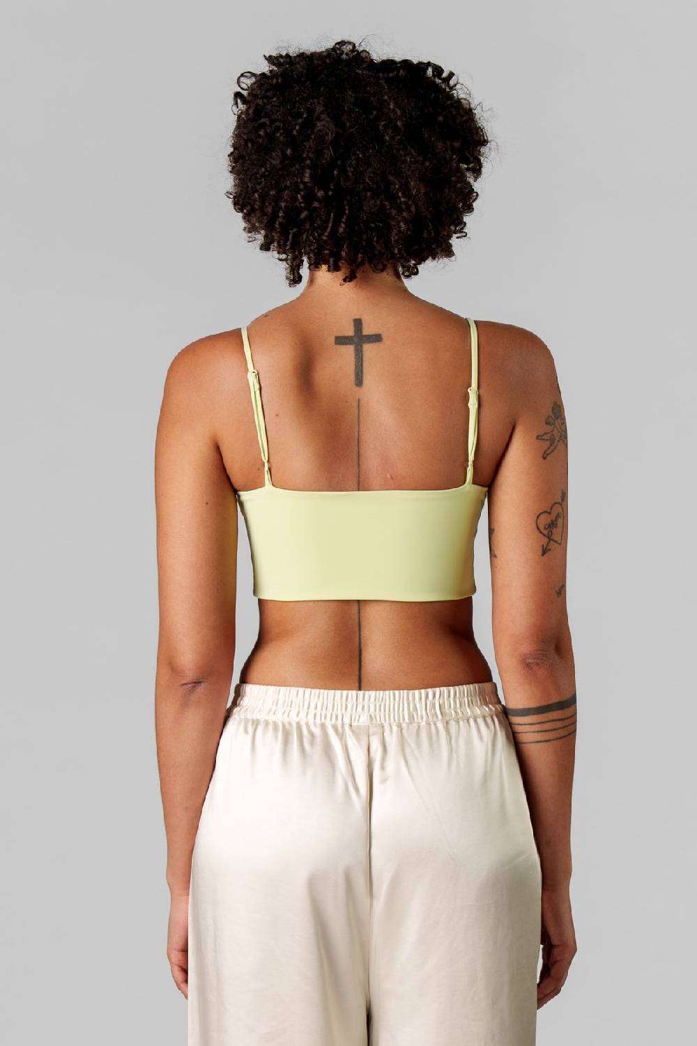 Karo Kauer Cropped Top Matcha Vierteljährliche Förderung