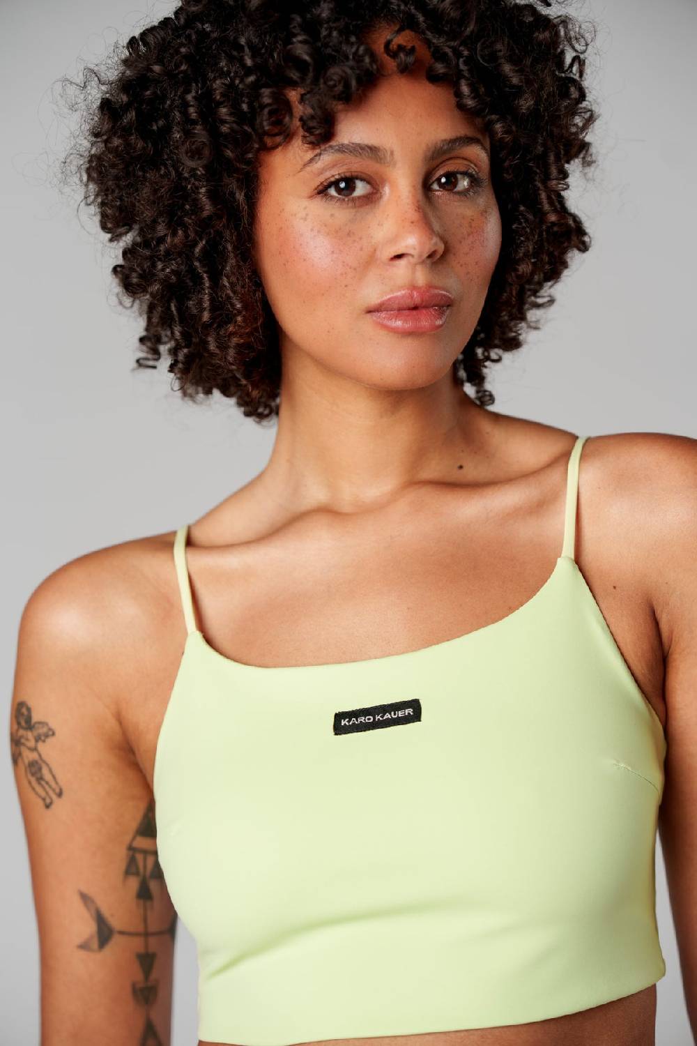Karo Kauer Cropped Top Matcha Vierteljährliche Förderung