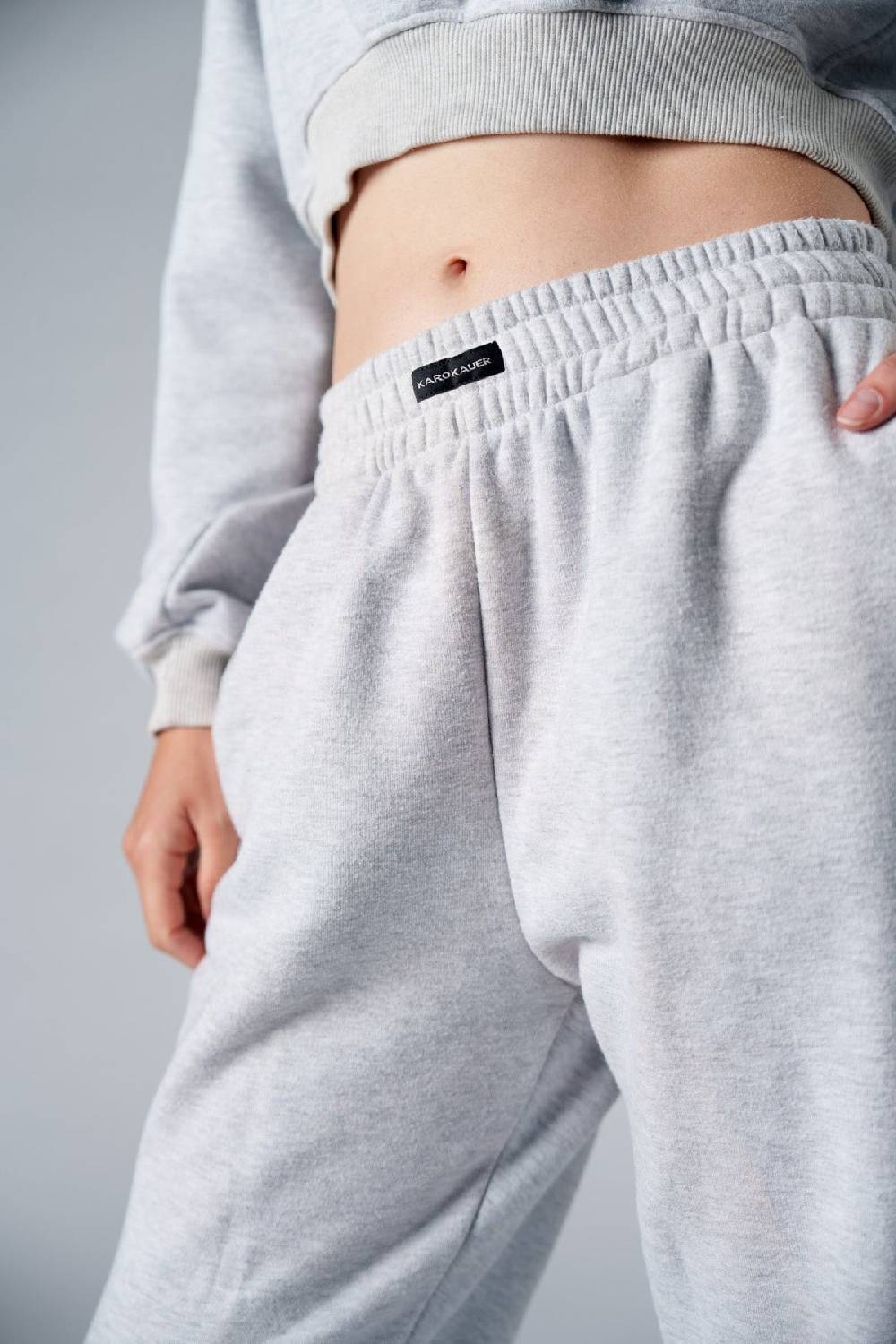 Karo Kauer Jogger Pants Melange Black Friday Preise